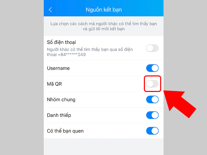 Tắt nhận lời mời kết bạn Zalo qua mã QR Tắt nhận lời mời kết bạn Zalo qua mã QR