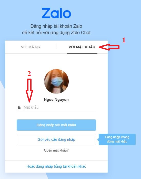 Hướng dẫn Zalo web - Đăng nhập bằng tài khoản 1