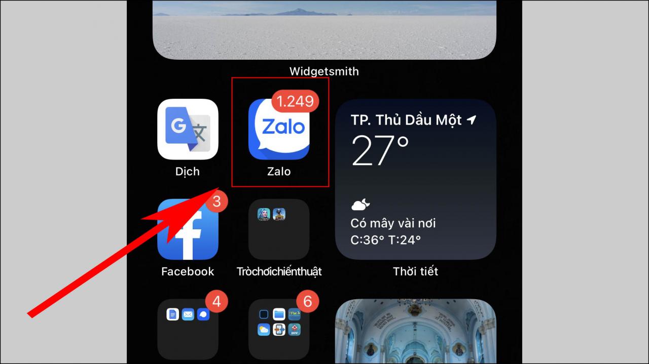 Mở ứng dụng Zalo.