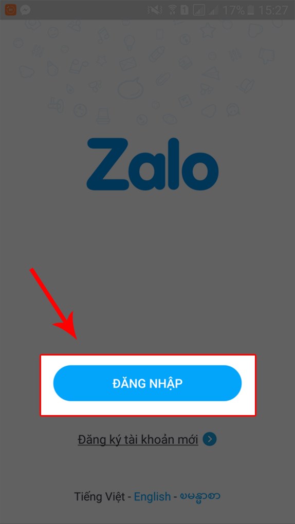 Mở Zalo > Đăng nhập vào tài khoản của bạn.