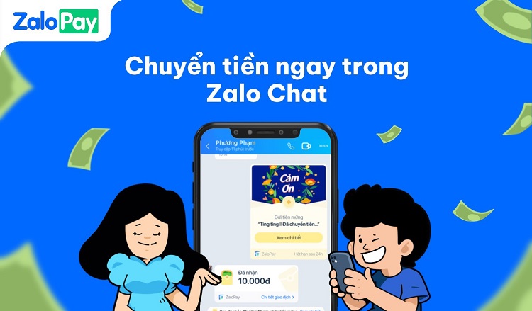 Nhận tiền dễ dàng và nahnh chóng khi chuyển qua Zalo chat