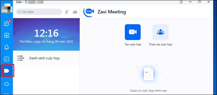 Tính năng mới trên Zalo máy tính Zavi Meeting